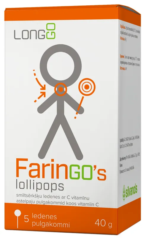 Produktas FARINGO'S lollipops šaltalankių su vitaminu C ledinukai, 5 vnt. Paveikslėlis