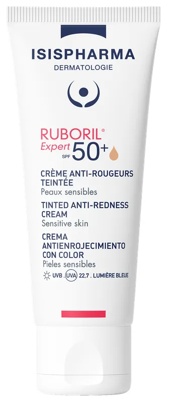 Produktas ISISPHARMA Ruboril Expert SPF 50+  su atspalviu veido kremas, 40 ml Paveikslėlis