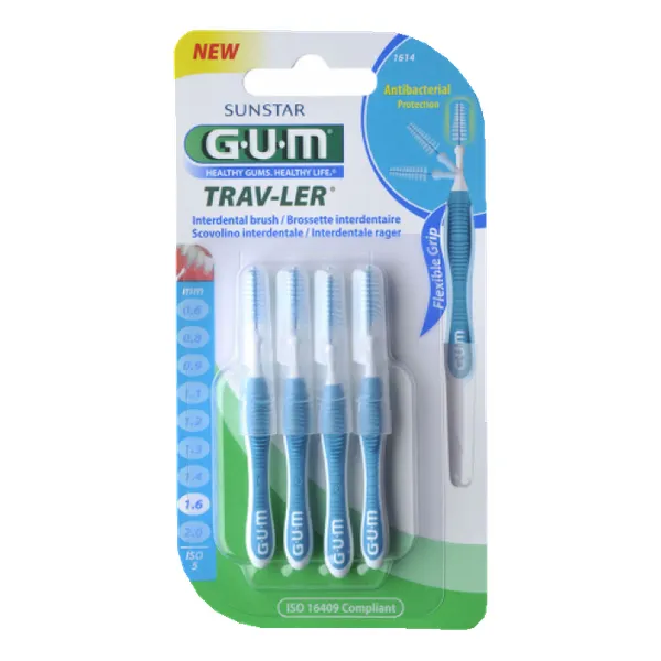 Produktas GUM Trav-Ler 1,6 mm tarpdančių šepetėlis, 6 vnt. Paveikslėlis