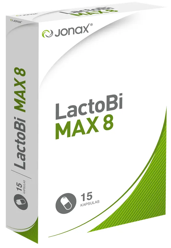 Produktas JONAX LactoBi Max 8 minkštos gelio kapsulės, 15 vnt. Paveikslėlis