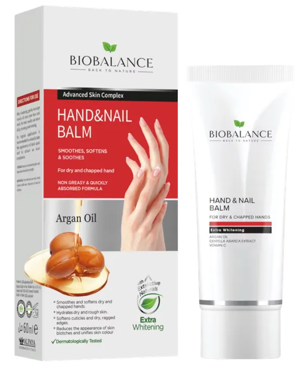 Produktas BIOBALANCE Argan Oil Hand & Nail, maitinamasis rankų ir nagų kremas, 60 ml Paveikslėlis
