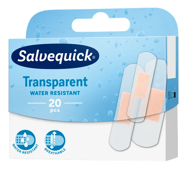 Produktas SALVEQUICK permatomi tvarstis, 20 vnt. Paveikslėlis