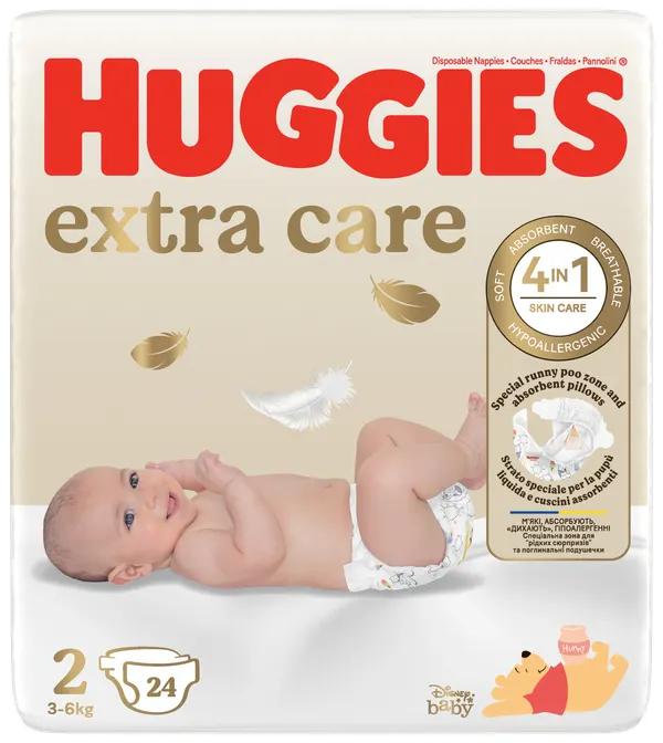 Produktas HUGGIES sauskelnės, 24 vnt. Paveikslėlis