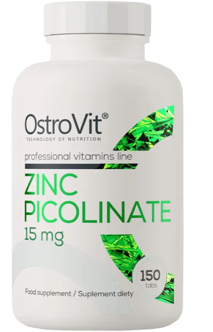 Produktas OSTROVIT Zinc Picolinate tabletės, 150 vnt. Paveikslėlis