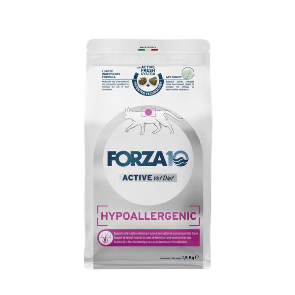 Produktas FORZA10 Active VetDiet Cat Hypoallergenic, katėms sausas pašaras, 1.5 kg Paveikslėlis