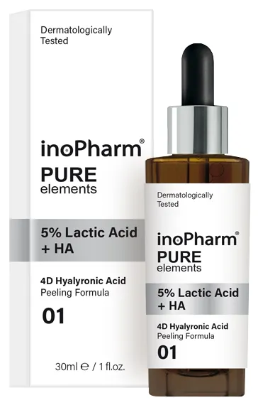 Produktas INOPHARM 5% Lactic Acid + HA serumas, 30 ml Paveikslėlis