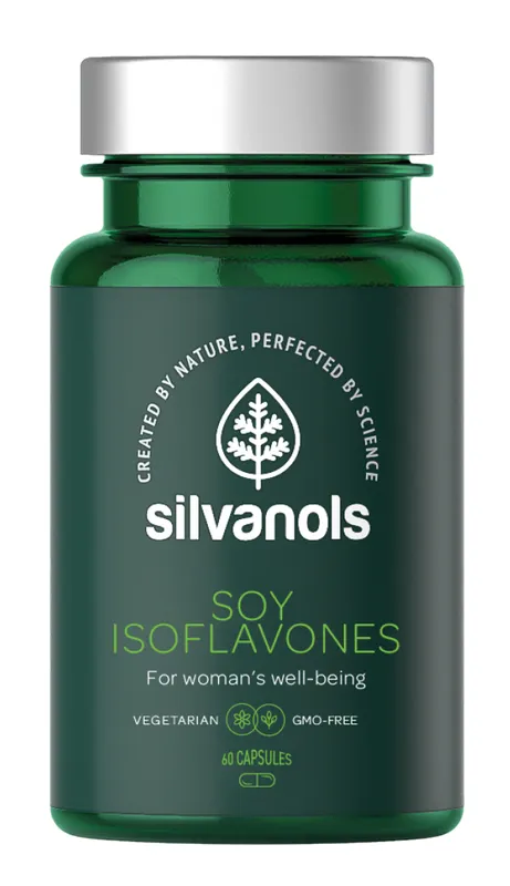 Produktas SILVANOLS Soy Isoflavones kapsulės, 60 vnt. Paveikslėlis