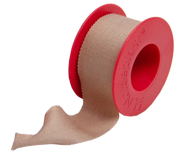 Produktas NORDEPLAST   fiksuojantis pleistras medžiaginiu pagrindu ritėje, 2.5cmx5m lipnus pleistras ritinėlyje, 1 vnt. Paveikslėlis