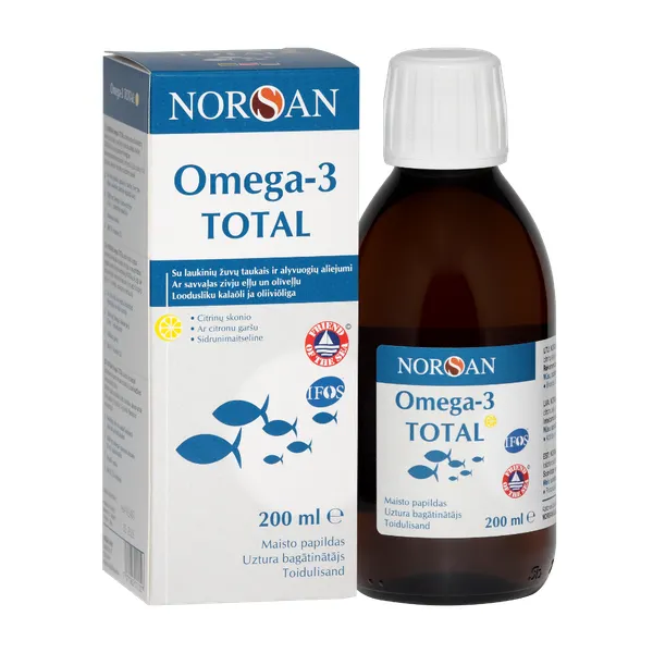 Produktas NORSAN Omega-3 citrinų skonio aliejus, 200 ml Paveikslėlis