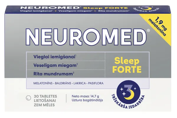 Produktas NEUROMED Sleep Forte, 30 vnt. Paveikslėlis