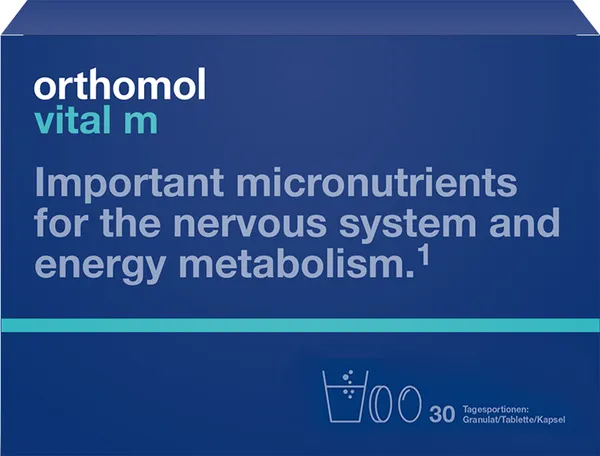 Produktas ORTHOMOL Vital M milteliai, tabletės, kapsulės, 30 vnt. Paveikslėlis