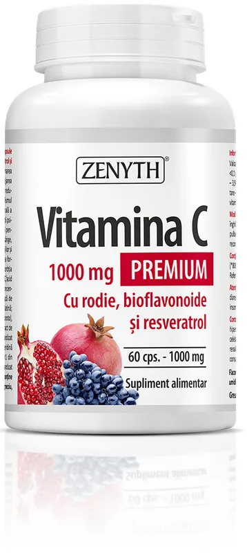 Produktas ZENYTH Vitamina C 1000mg Premium kapsulės, 60 vnt. Paveikslėlis