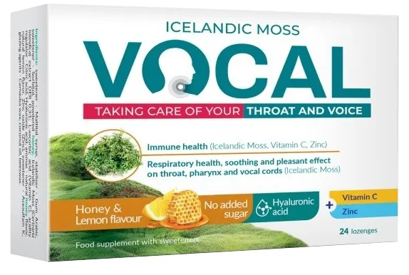 Produktas VOCAL  Cirtinų ir medaus skonio čiulpiamosios pastilės, 24 vnt. Paveikslėlis