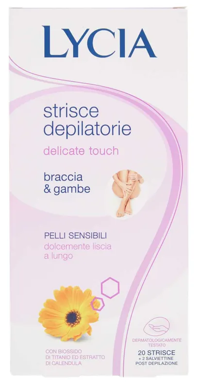 Produktas LYCIA Delicate Touch rankų ir kojų depiliacinės vaško juostelės, 20 vnt. Paveikslėlis