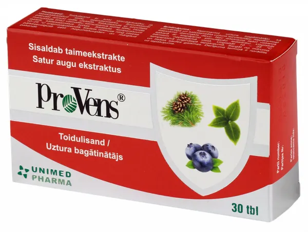 Produktas PROVENS tabletės, 30 vnt. Paveikslėlis