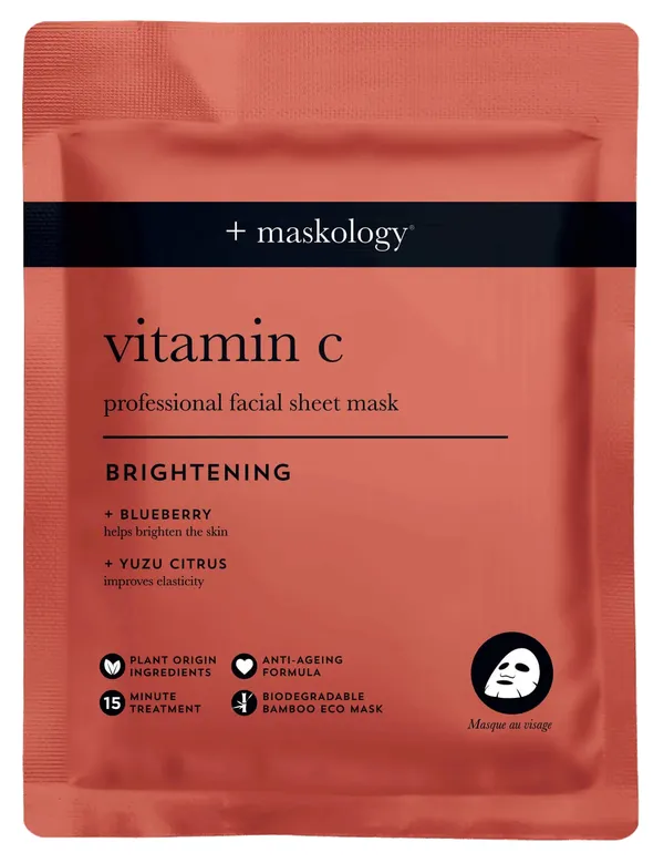 Produktas MASKOLOGY su vitaminu C veido kaukė, 22 ml Paveikslėlis