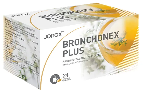 Produktas JONAX Bronchonex Plus arbatos maišeliai, 24 vnt. Paveikslėlis