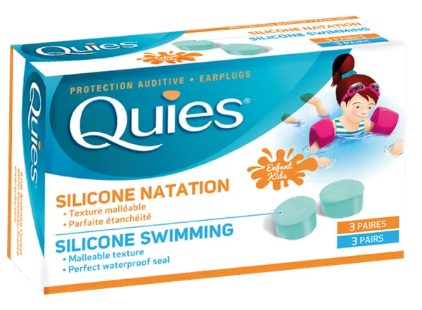 Produktas QUIES Baby Protection  Against Water Silicone ausų kamštukai, 6 vnt. Paveikslėlis