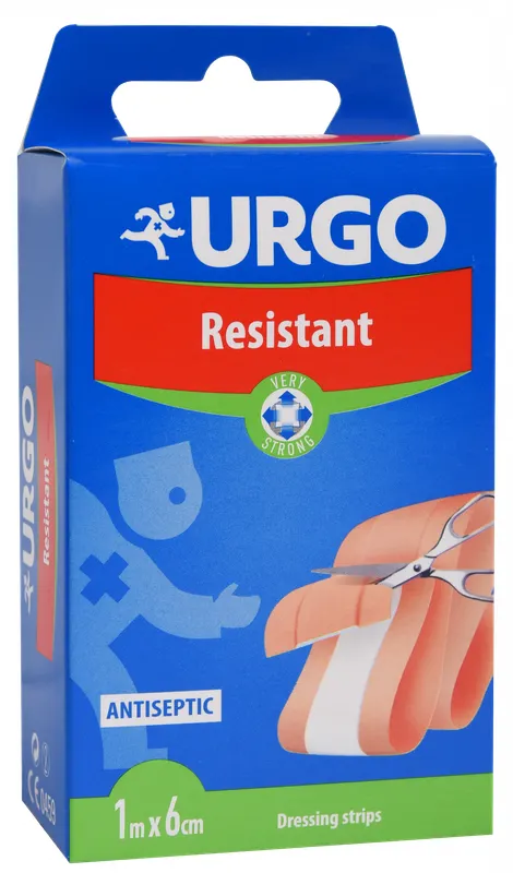Produktas URGO  Resistant 1 m x 6 cm tvarstis, 1 vnt. Paveikslėlis