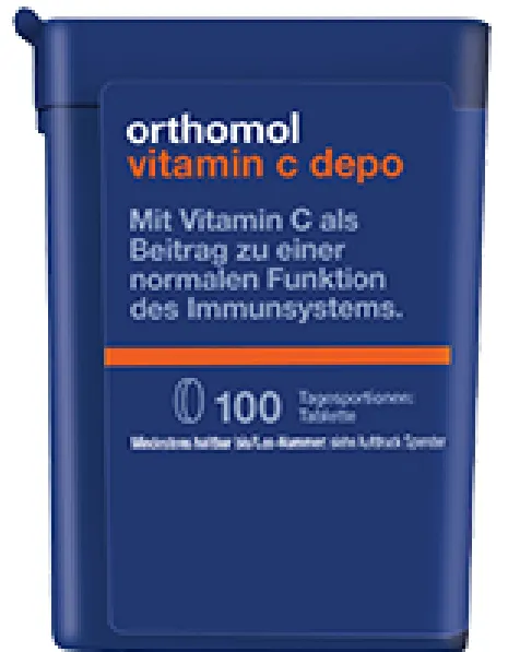 Produktas ORTHOMOL Vitamin C Depo tabletės, 100 vnt. Paveikslėlis