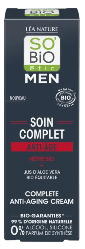 Produktas SO BIO ETIC vyrams, po skutimosi veido kremas, 50 ml Paveikslėlis