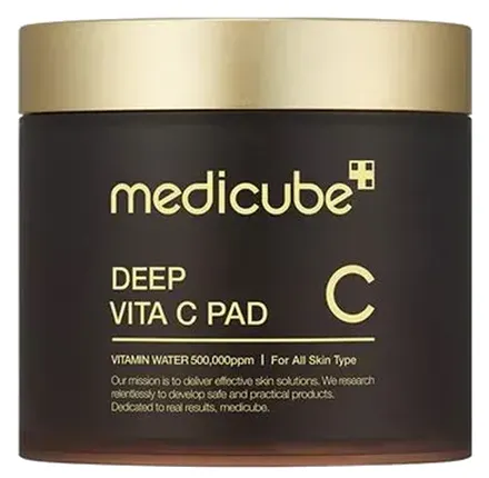Produktas MEDICUBE Deep Vita C Pad, veganiški, šviesinantys veido diskeliai, 70 vnt. Paveikslėlis