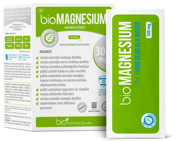 Produktas BIOFARMACIJA Bio Magnesium 300 mg milteliai, 28 vnt. Paveikslėlis