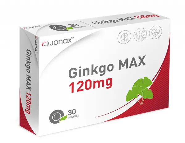 JONAX Ginkgo MAX 120 mg tabletės, 30 vnt.