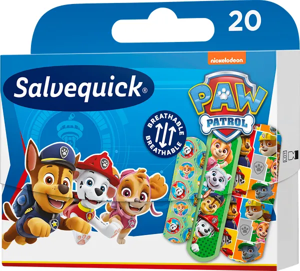 Produktas SALVEQUICK Paw Patrol, vaikiški tvarstis, 20 vnt. Paveikslėlis