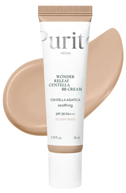 Produktas PURITO  Wonder Releaf Centella BB Cream #21 Light Beige, odą tobulinantis veido kremas, 30 ml Paveikslėlis