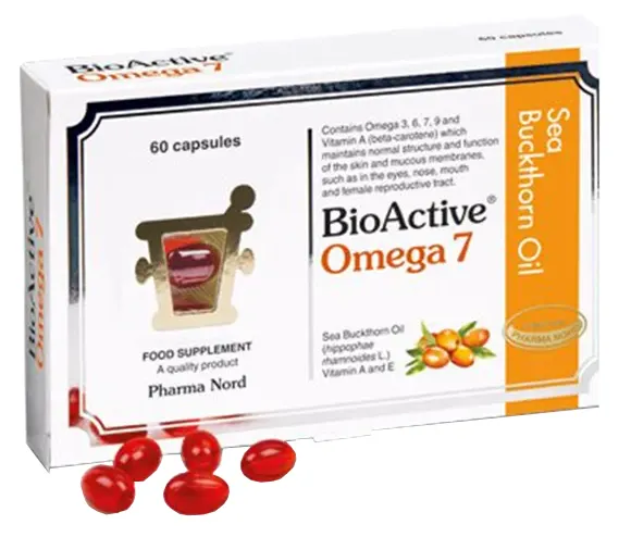 Produktas PHARMA NORD BioActive Omega 7 kapsulės, 60 vnt. Paveikslėlis