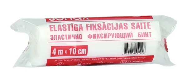 Produktas JONAX 4m x 10cm elastinis fiksavimo tvarstis, 1 vnt. Paveikslėlis