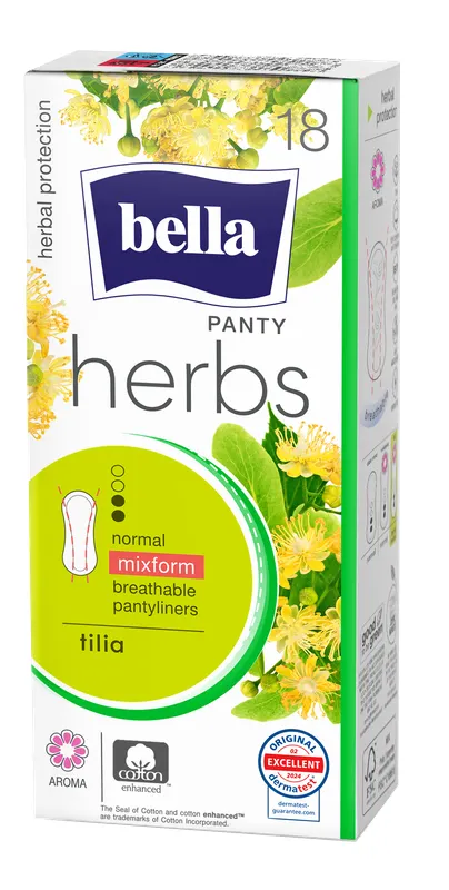Produktas BELLA Panty Herbs Tilia įklotai, 18 vnt. Paveikslėlis