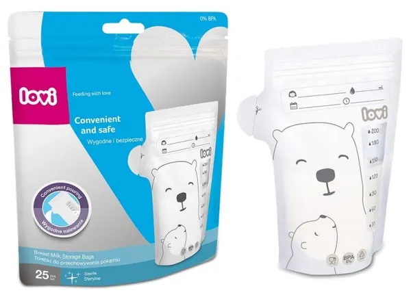 Produktas LOVI motinos pieno laikymo maišeliai, 25 vnt. Paveikslėlis