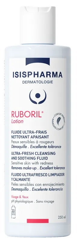 Produktas ISISPHARMA Ruboril Lotion jautriai, raustančiai odai skirtas fluidas, 250 ml Paveikslėlis