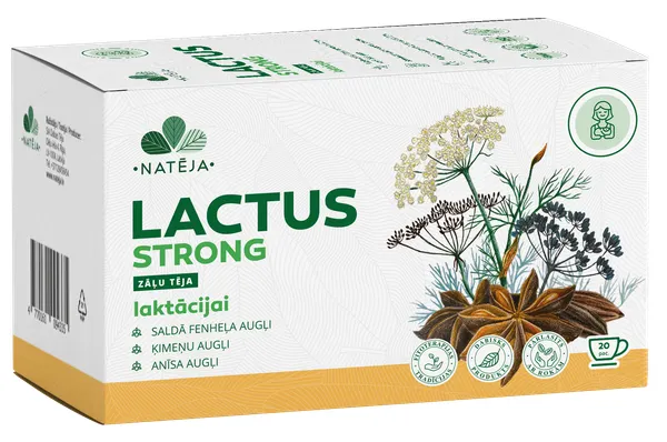 Produktas NATĒJA LACTUS STRONG arbatos maišeliai, 20 vnt. Paveikslėlis