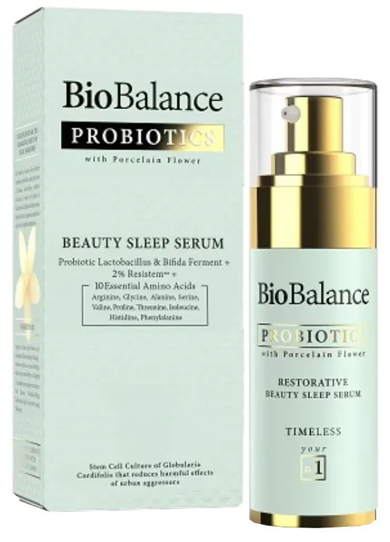 Produktas BIOBALANCE Probiotics Restorative Beauty naktinis serumas, 30 ml Paveikslėlis