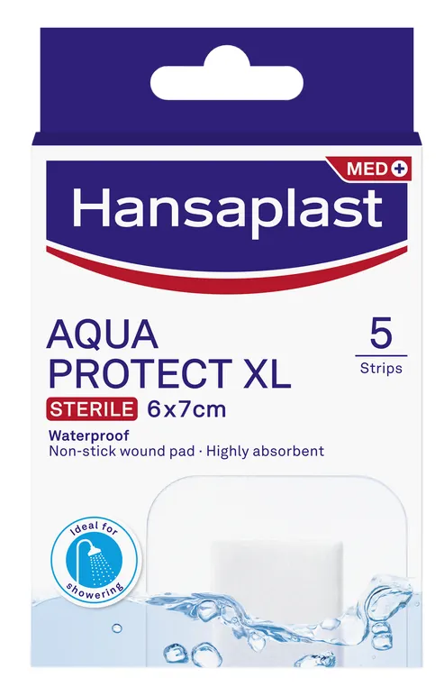 Produktas HANSAPLAST Aqua Protect XL 6x7 cm tvarstis, 5 vnt. Paveikslėlis
