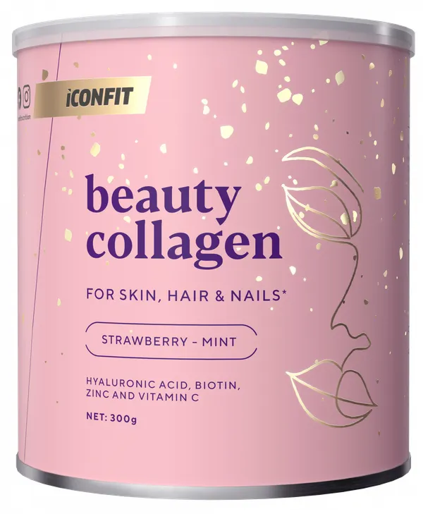 Produktas ICONFIT kolagenas grožiui braškių-mėtų skonio, milteliai, 300 g Paveikslėlis