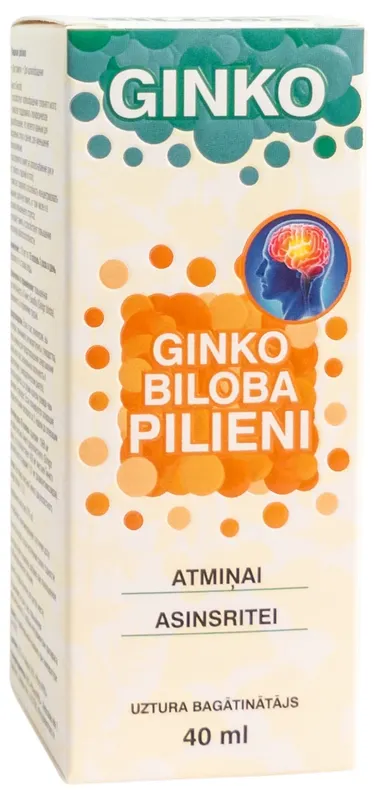 Produktas GINKO Ginko Biloba lašai, 40 ml Paveikslėlis