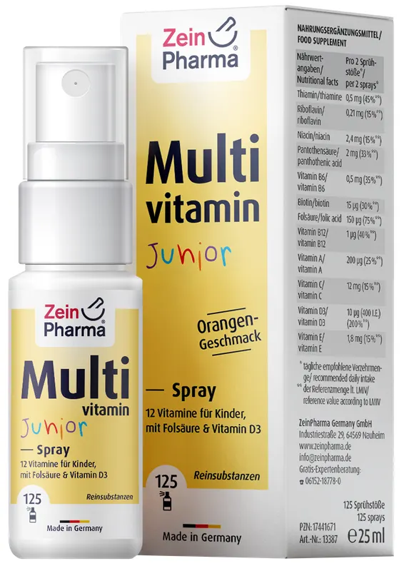 Produktas ZEINPHARMA Multi Vitamin Junior dulksna, 25 ml Paveikslėlis