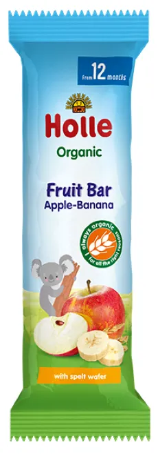 Produktas HOLLE su obuoliais ir bananais, nuo 12 mėn. amžiaus, ekologiškas  batonėlis, 25 g Paveikslėlis