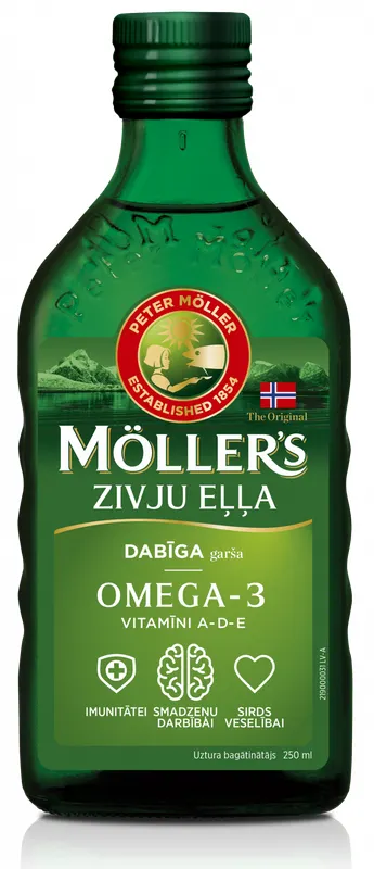 Produktas MOLLERS žuvų taukai (natural flavor), 250 ml Paveikslėlis