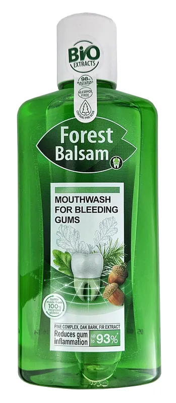Produktas FOREST BALM Oak Bark & White Fir, kraujuojančioms dantenoms burnos skalavimo skystis, 500 ml Paveikslėlis