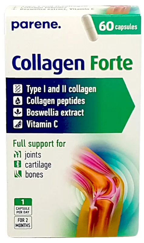 Produktas PARENE Collagen Forte kolageno kapsulės, 60 vnt. Paveikslėlis
