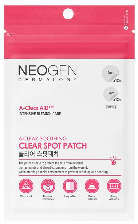Produktas NEOGEN Dermalogy A-Clear Soothing Clear Spot Patch uždegimą absorbuojantys pleistrai, 24 vnt. Paveikslėlis