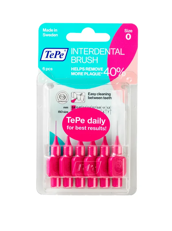 Produktas TEPE Original Size 0 0.4 mm tarpdančių šepetėlis, 6 vnt. Paveikslėlis